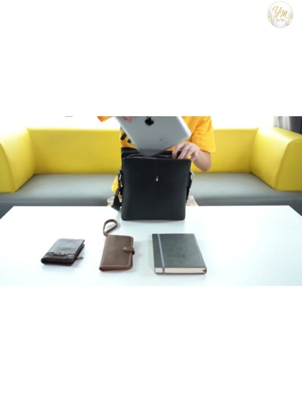 Mens Leather Messenger Bag Crossbody Shoulder Tote Business Travel